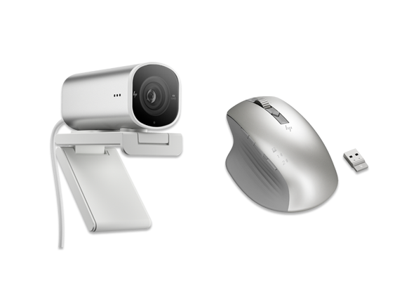 , HP 960 4K Streaming Webcam + HP 930 Creator Wireless Mouse Bundle