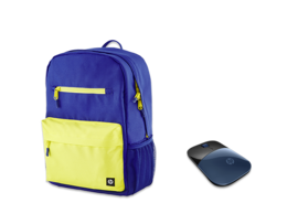 HP Campus Blue Backpack + HP Z3700 Lumiere Blue Wireless Mouse Bundle