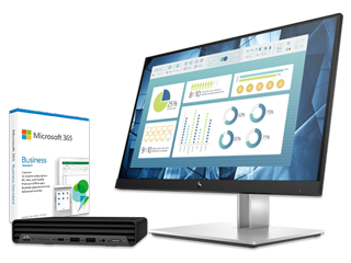 HP EliteDesk 800 G6 Mini PC, Microsoft 365 Business Standard Subscription - 1 year license, + 21.5" Monitor Bundle - Img_Center_320_240