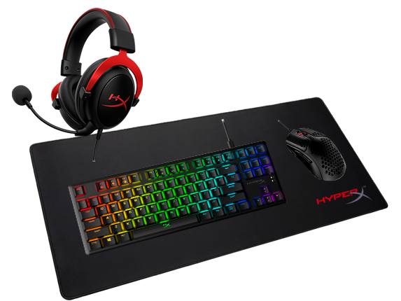 HyperX Gaming Bundle with Headset, Keyboard, Mouse + Mousepad