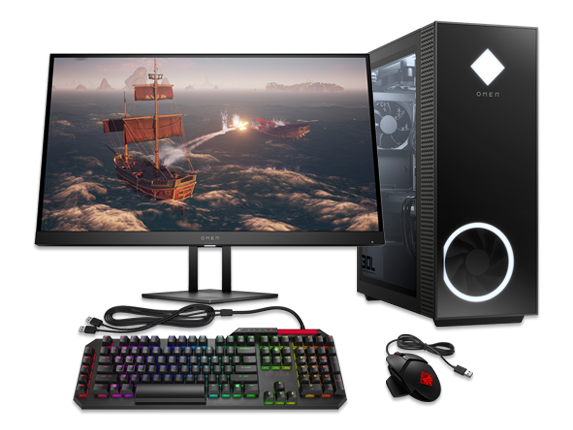 OMEN 30L Desktop Bundle - 27" Monitor, OMEN Sequencer Keyboard and OMEN Reactor Mouse Bundle - Center