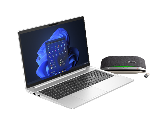 , HP ProBook 455 G10 Notebook PC + Poly Sync 20+ USB-A Speakerphone Bundle
