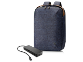 HP Renew 15 Navy Backpack + HP Multiport Hub Univ USB-C