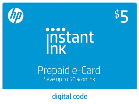 Ink Supplies, HP Instant Ink Prepaid eCode ($5), 3YN14AN