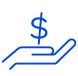 A hand with dollar icon