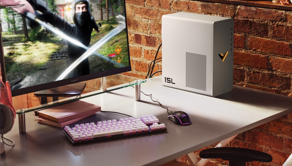 victus 15l desktop setup