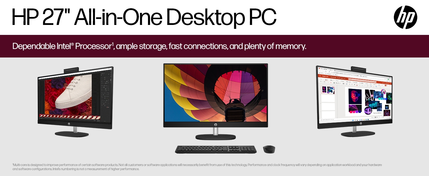 HP All-in-One 27-cb1085st All-in-One PC, 27, Windows 11 Home