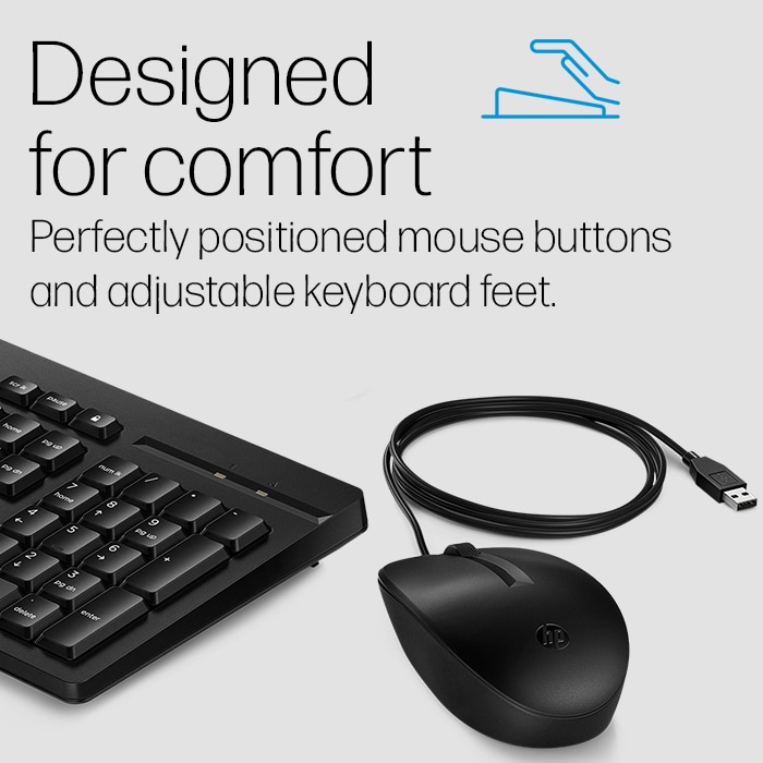 Combo de teclado y ratón con cable HP 225 - HP Store España