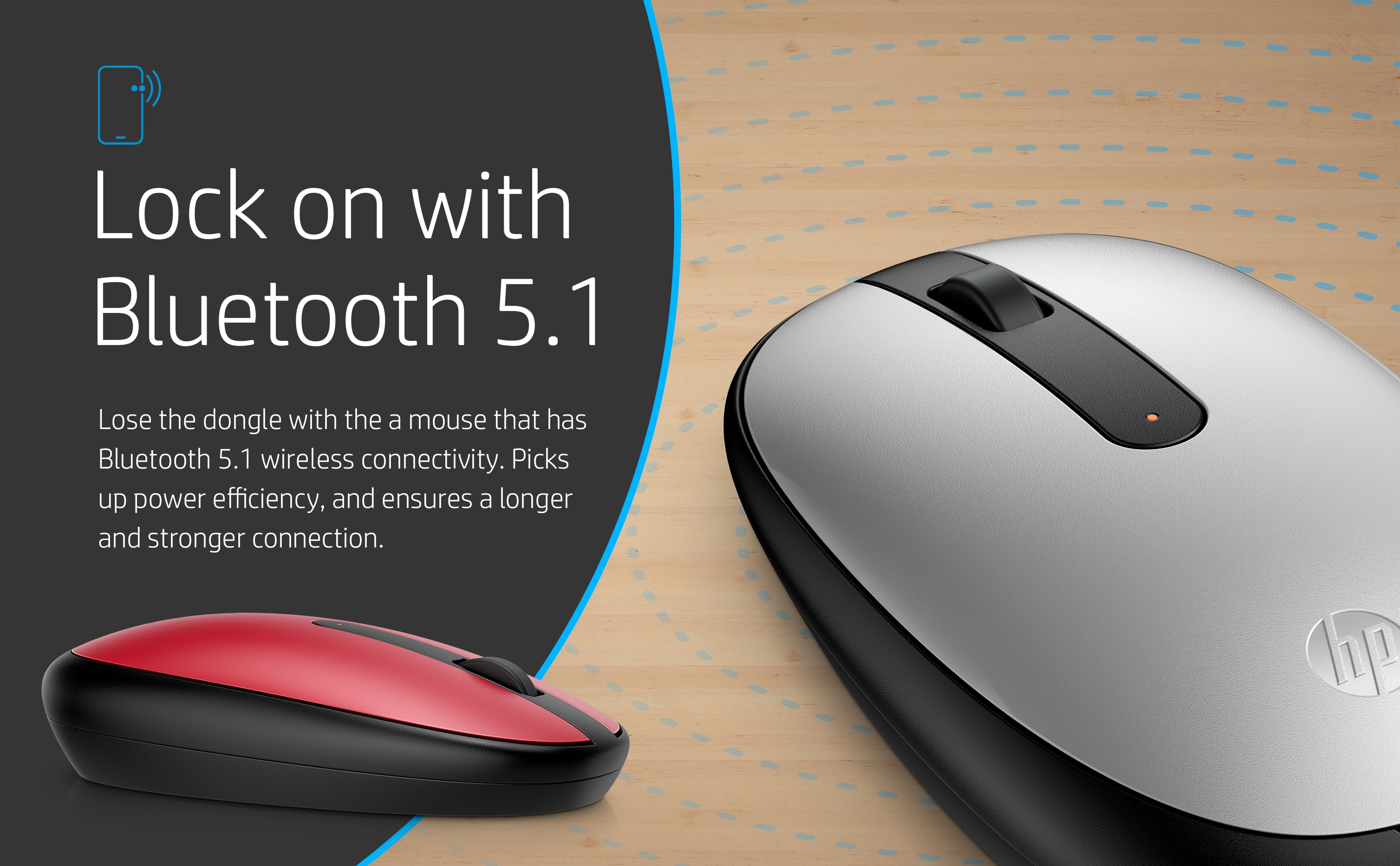 Silver HP Pike Bluetooth 240 Mouse
