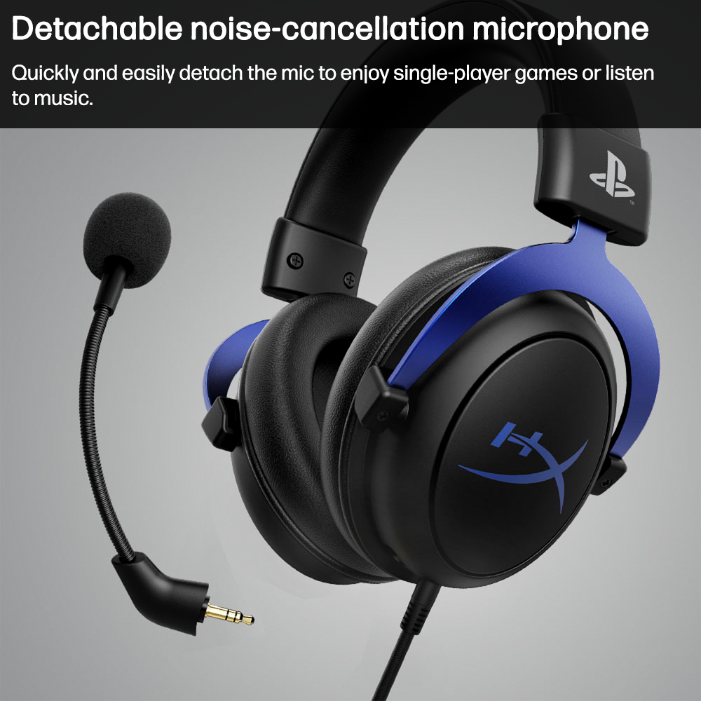 HyperX Cloud - Gaming Headset, PlayStation Official Licensed Product, for  PS5 and PS4, Memory Foam comfort, Noise-cancelling mic, Durable aluminum