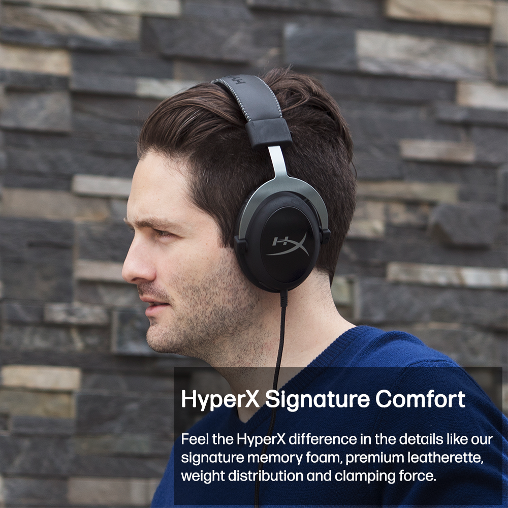  HyperX Cloud II Gaming Headset - 7.1 Surround Sound - Memory  Foam Ear Pads - Durable Aluminum Frame - Works with PC, PS4, Xbox - Gun  Metal : Video Games