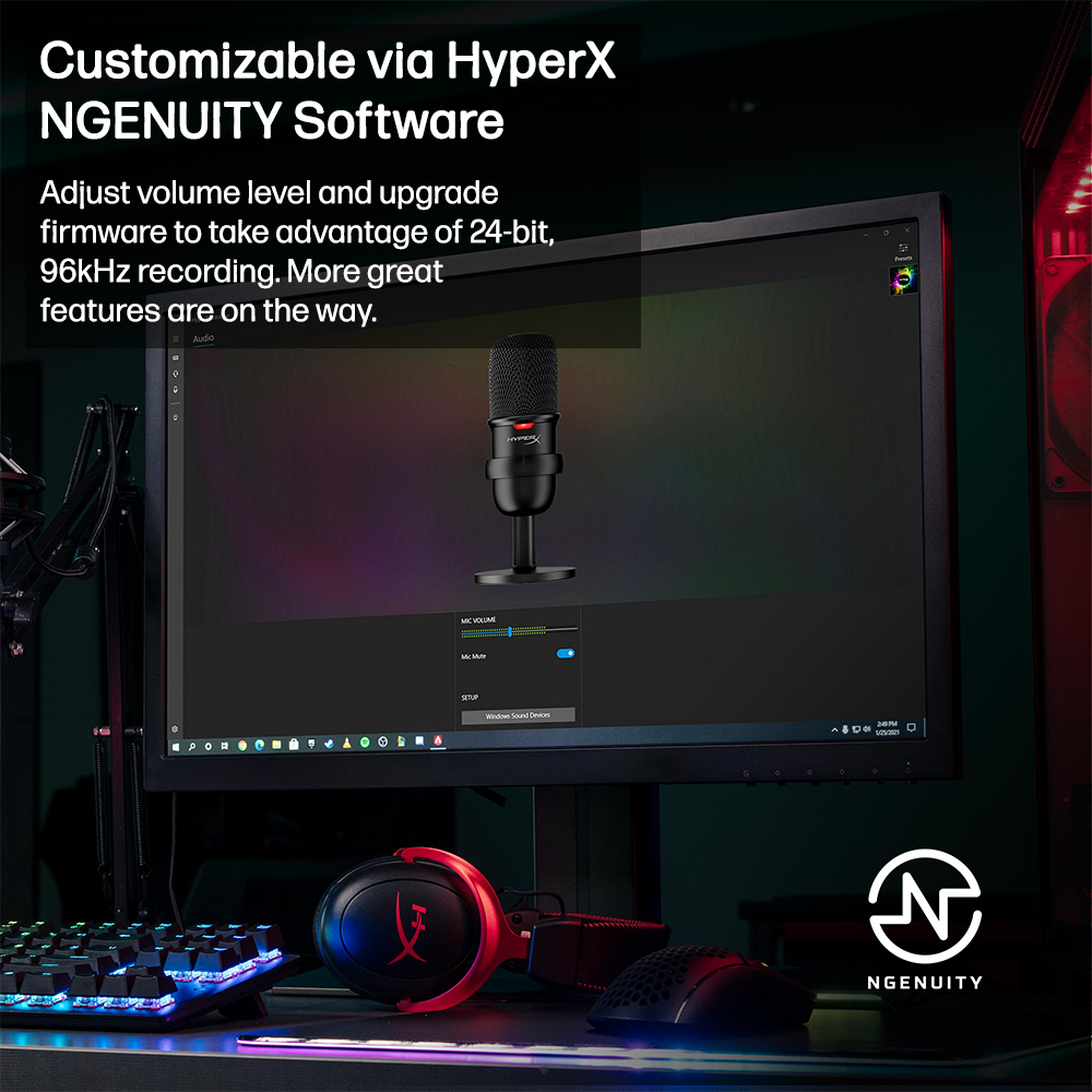 Buy HyperX SoloCast USB & Type C Wired Microphone with Plug & Play Audio  (Black) Online - Croma