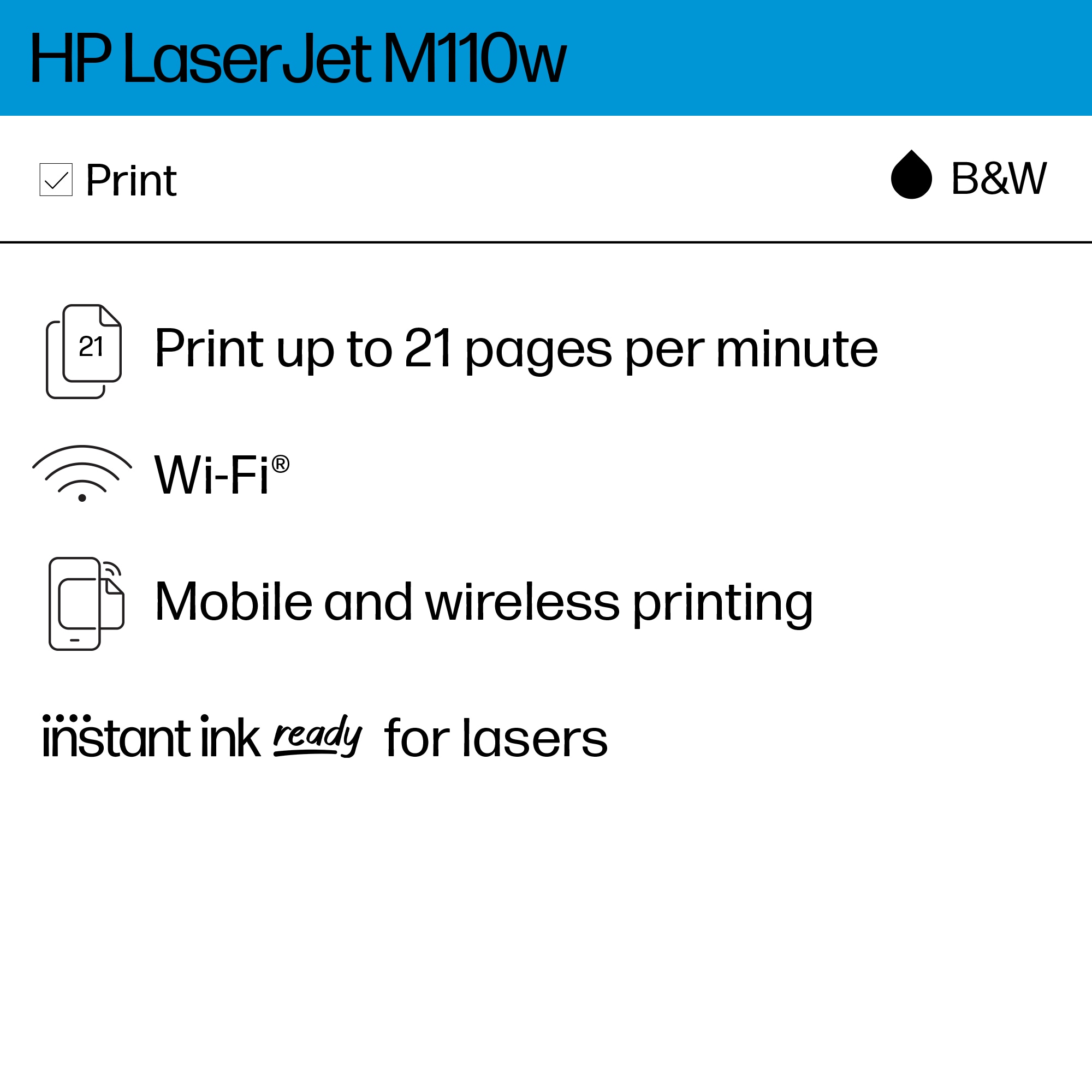 HP LaserJet M110w, M109w