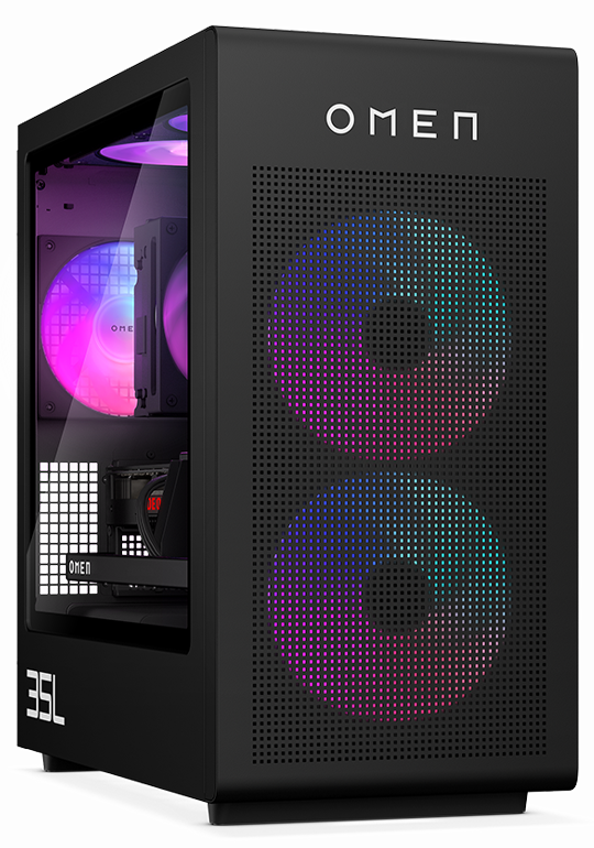 OMEN 35L Gaming Desktop PC black left view