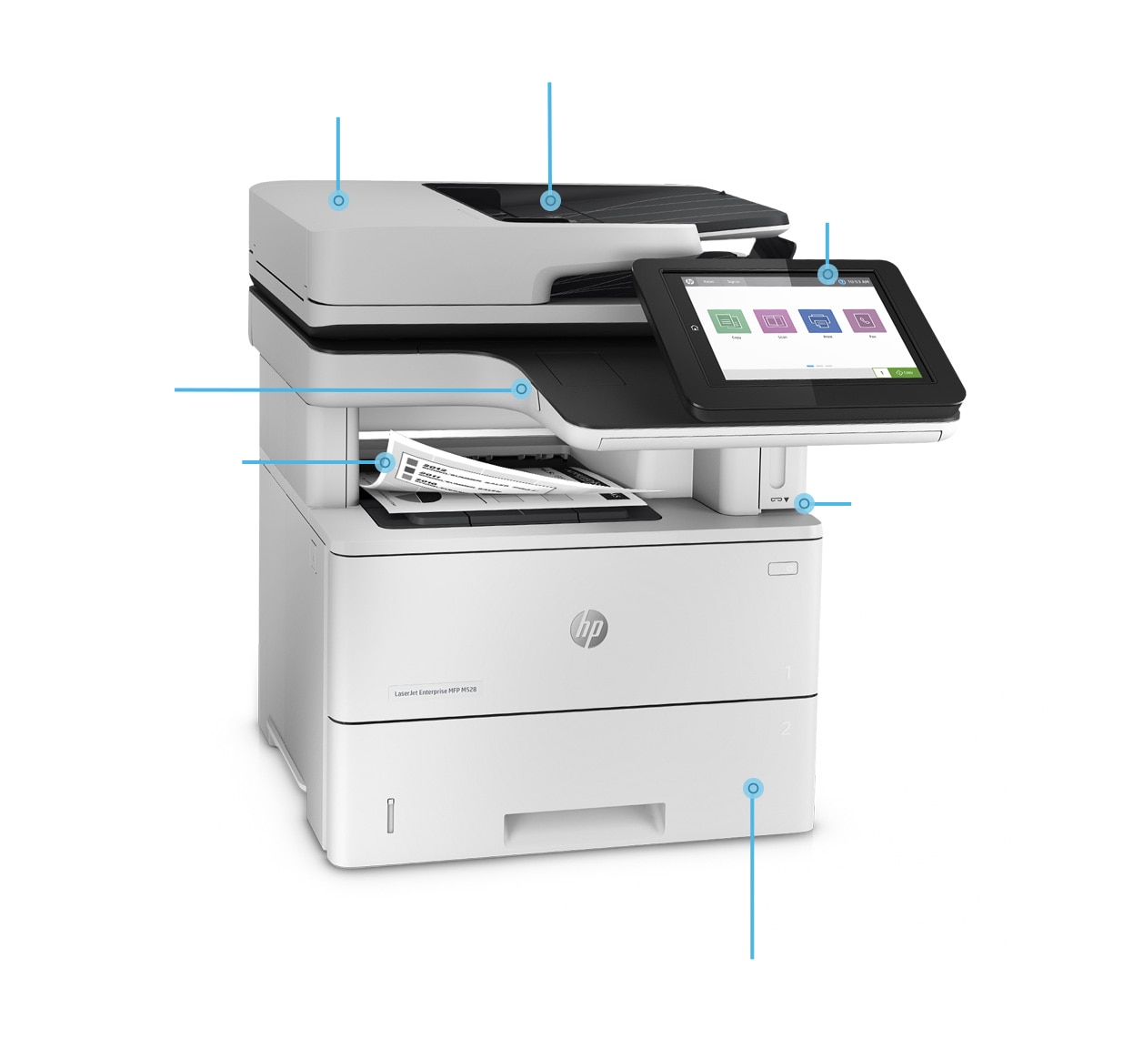 HP LaserJet Enterprise MFP M528 高速複合機 HP LaserJet Enterprise M528f Multifunction Black & White Laser