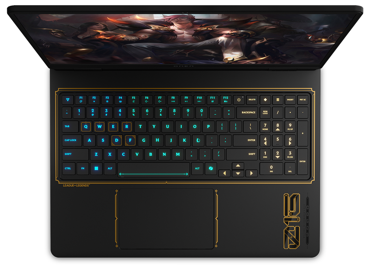 OMEN-16 Gaming Laptop League of Legends Edition top view