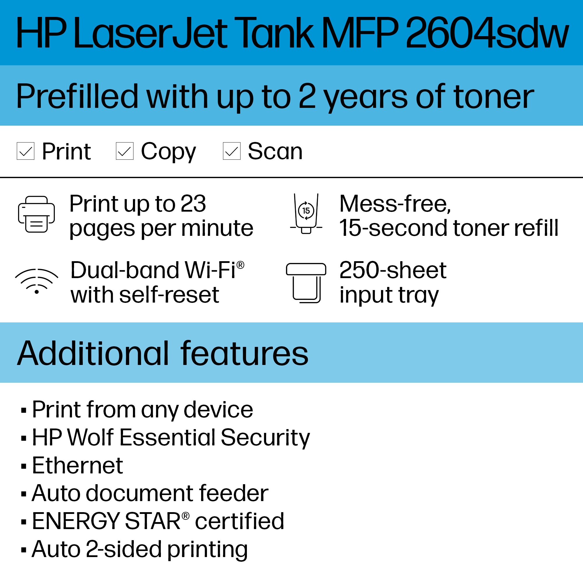 HP LaserJet Tank MFP 2604sdw Review 