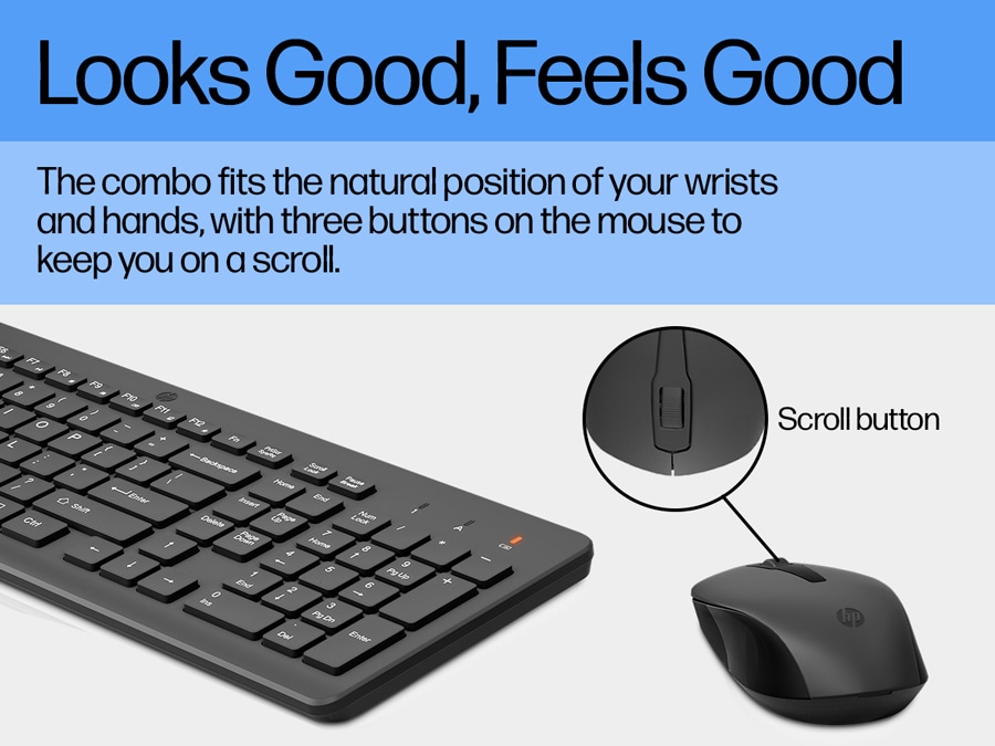 HP 330 Wireless Mouse and Combination Keyboard