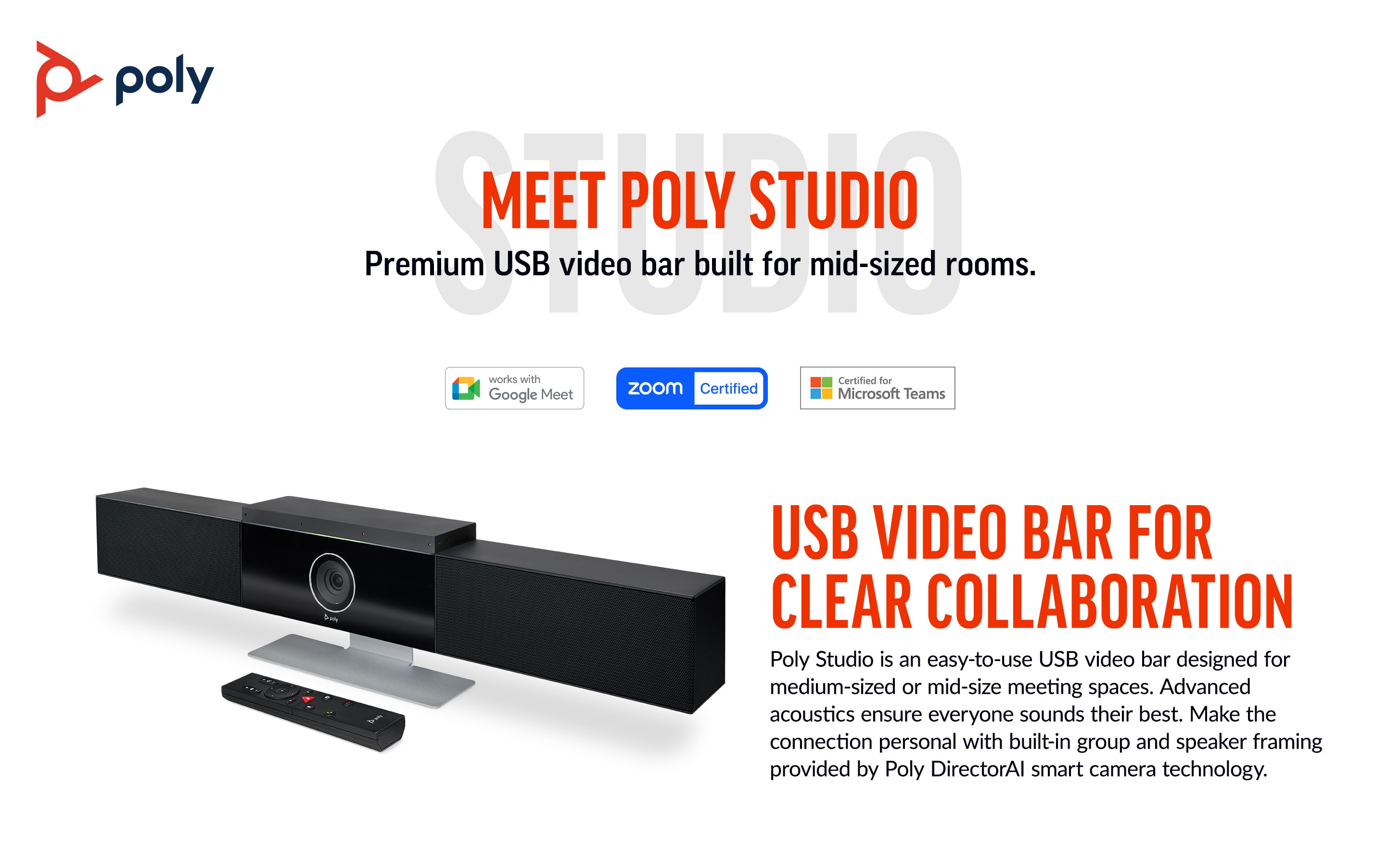 Poly Studio USB Video Bar