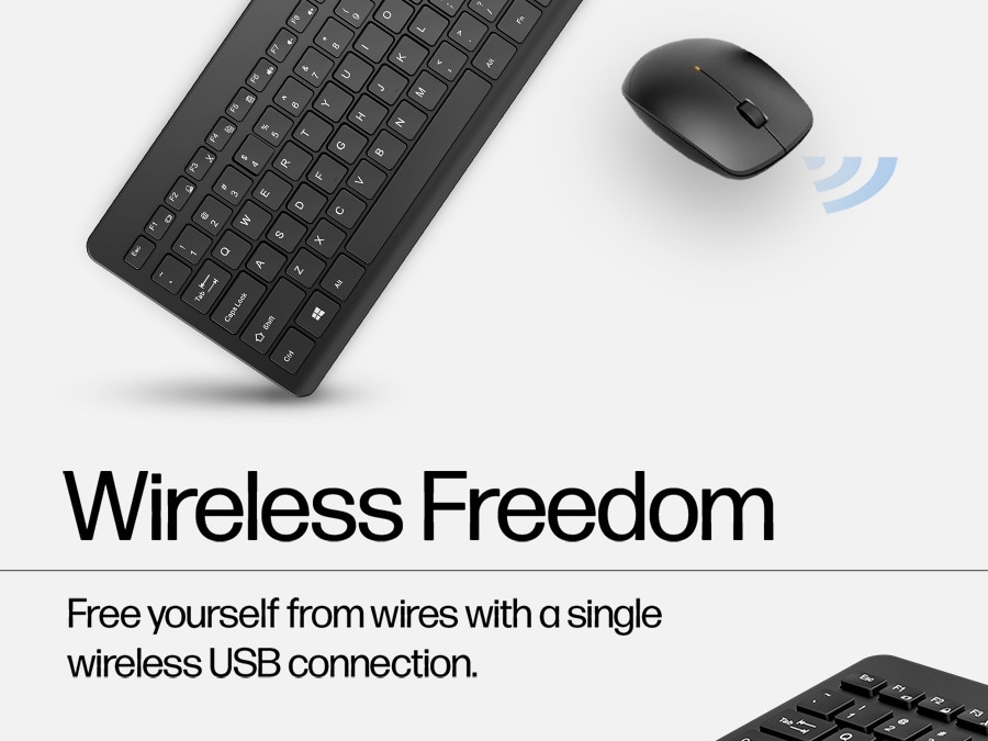 Wireless and 230 Keyboard Mouse HP Combo