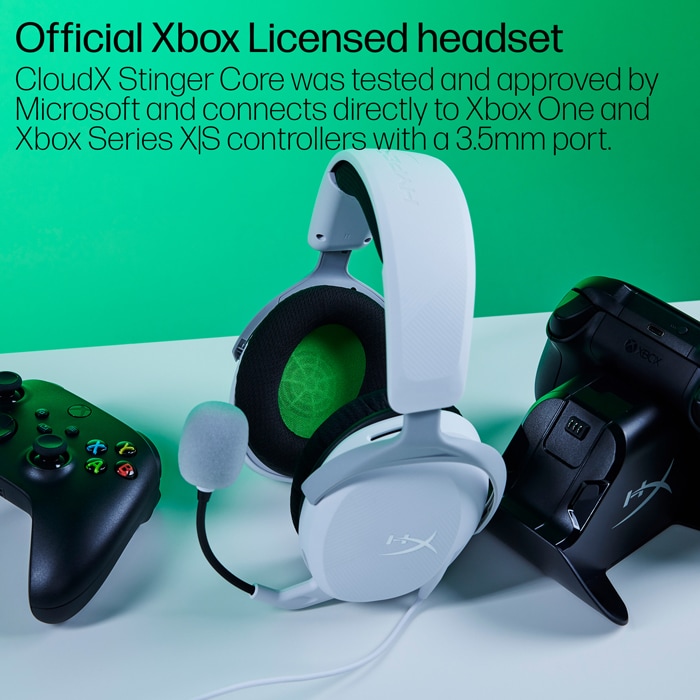 HyperX CloudX Stinger 2 Core Gaming Headsets Xbox White | Kopfhörer