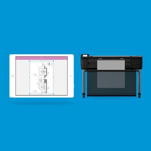 HP DesignJet printer and printed media