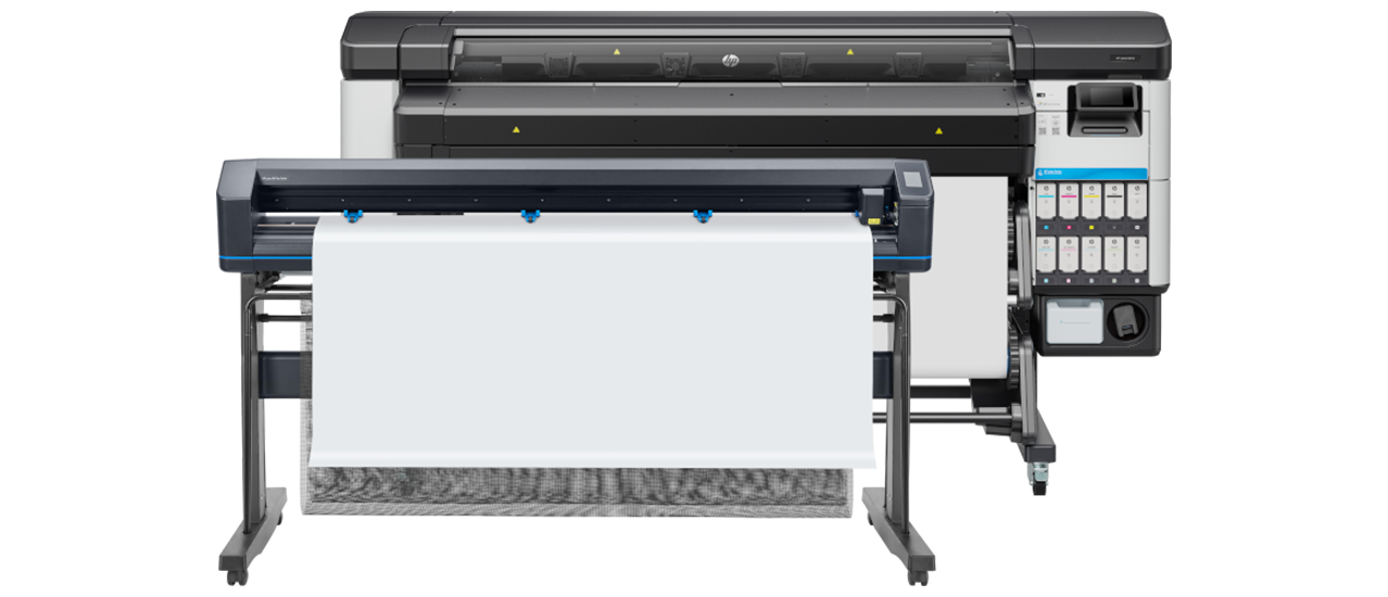 Vista frontal de la solución de impresión y corte HP Latex 630 W Plus