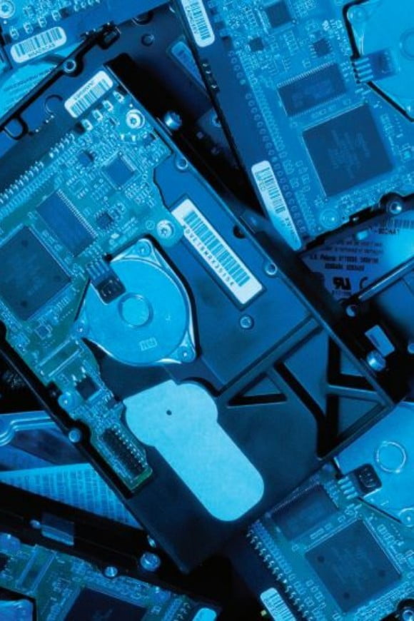 A bunch of hard drives